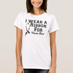 Personalise I Wear a Zebra Ribbon T-Shirt