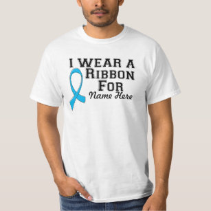 Personalise I Wear an Aqua Blue Ribbon T-Shirt