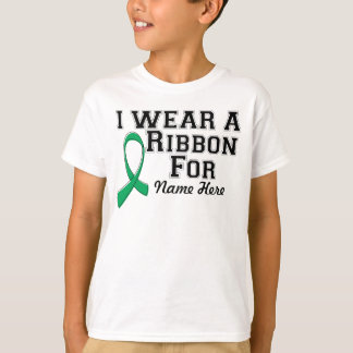 Personalise I Wear an Emerald Green Ribbon T-Shirt