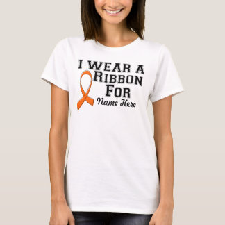 Personalise I Wear an Orange Ribbon T-Shirt