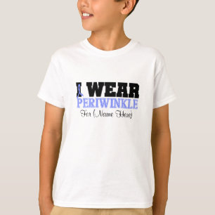 Personalise I Wear Periwinkle Oesophageal Cancer T-Shirt