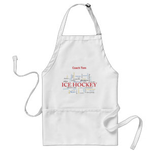 Personalise, Ice Hockey Coach Thank You in Words Standard Apron