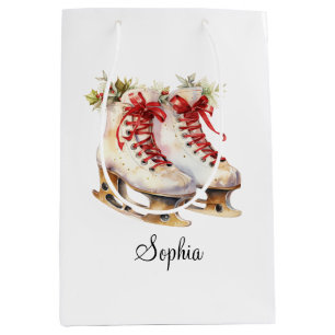 Personalise Ice Skating Medium Gift Bag Customise