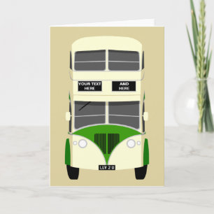 Personalise Iconic Blackpool Double Decker Bus Card