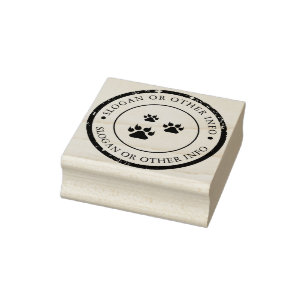 Personalise imprints of an animals paw rubber stam stamp