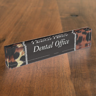 Personalise Information Pattern Animal Name Safari Nameplate