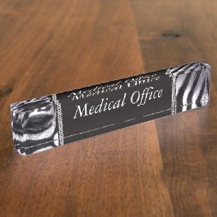 Personalise Information Pattern Name Zebra Safari Nameplate