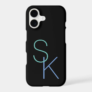 Personalise Initials, Large Letters on Black