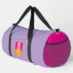 Personalise Initials Lilac Pink HighTop Sneakers Duffle Bag