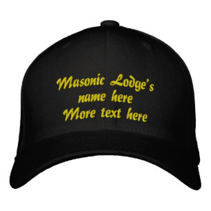 Personalise Initials Masonic Lodge Embroidered Hat