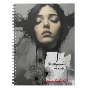PERSONALISE Ink Portrait Notebook Journal