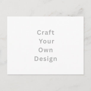 Personalise Invitation, 5.6" L x 4.25" H White Postcard