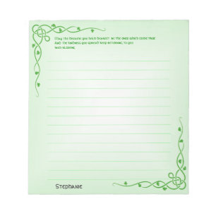Personalise: Irish Blessing (#1) Celtic Braids Notepad