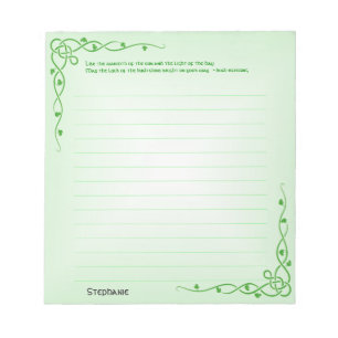 Personalise: Irish Blessing (#2) Celtic Braids Notepad