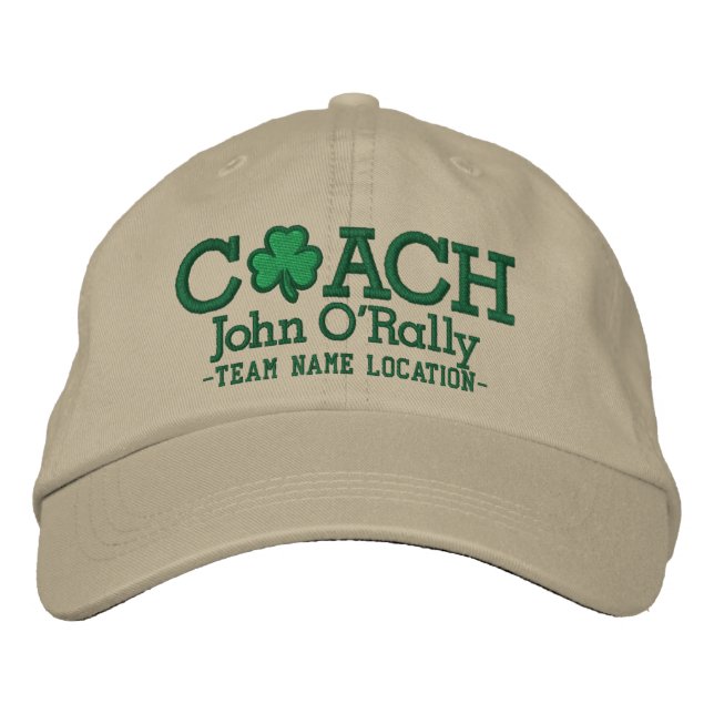 Personalise Irish Coach Hat Name Team (Front)