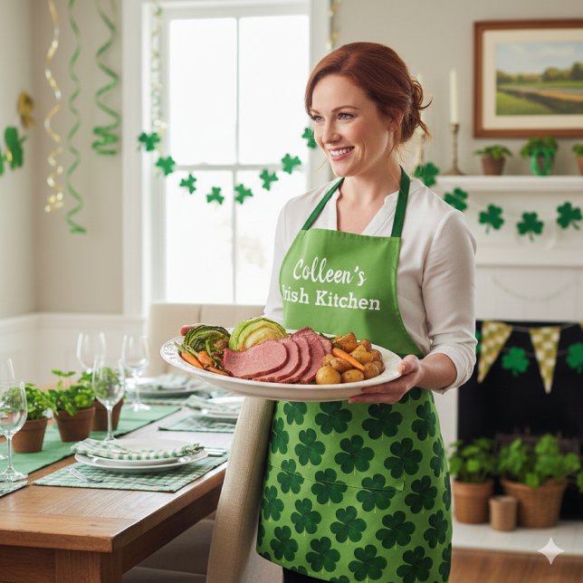 Personalise Irish Kitchen St Patrick's Day Apron (Creator Uploaded)