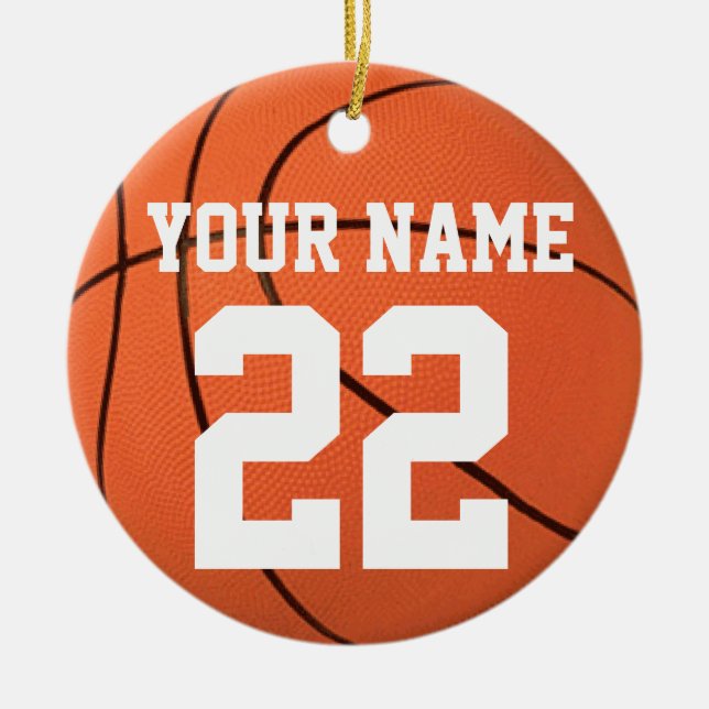 Personalise It, Basketball Ceramic Ornament (Front)