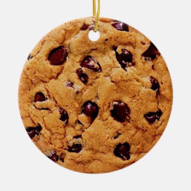 Personalise It, Chocolate Chip Cookie Ceramic Ornament (Front)