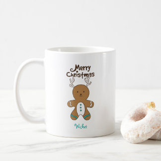 Personalise-It Christmas Deer Bear Gingerbread Man Coffee Mug