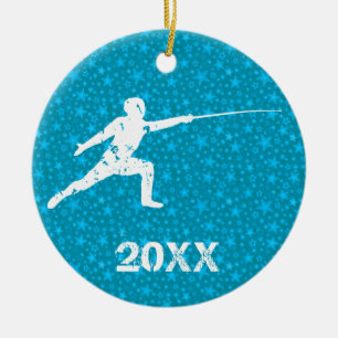 Personalise It, Fencing Ceramic Tree Decoration