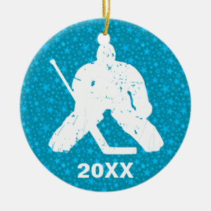 Personalise it, Hockey Goalie Ceramic Tree Decoration