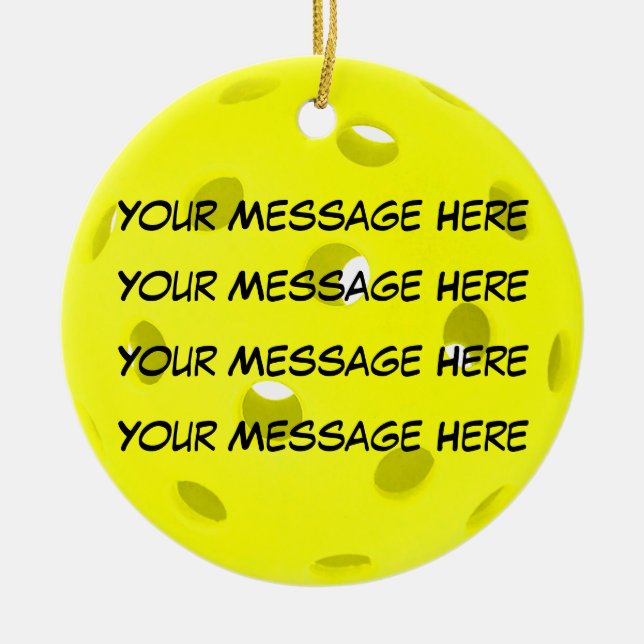 Personalise it, Pickleball Ceramic Ornament (Front)