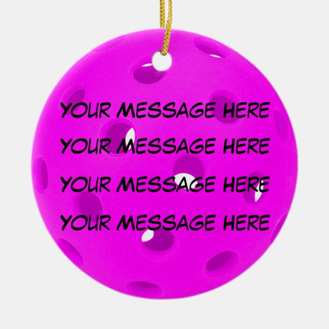 Personalise it, Pickleball Ceramic Ornament (Front)