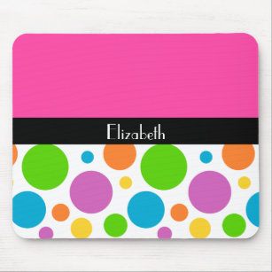 Personalise it - Polka Dot Pattern Mouse Pad