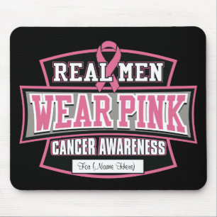 Personalise it REAL MEN WEAR PINK Breast Cancer Mouse Pad