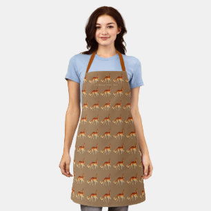 Personalise It Red/Gold Borzoi Grooming Apron