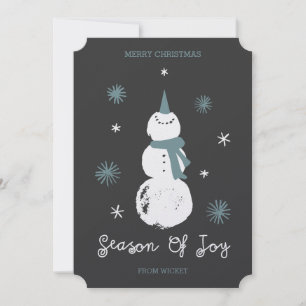 Personalise It! Snowman Season Of Joy Holiday Card