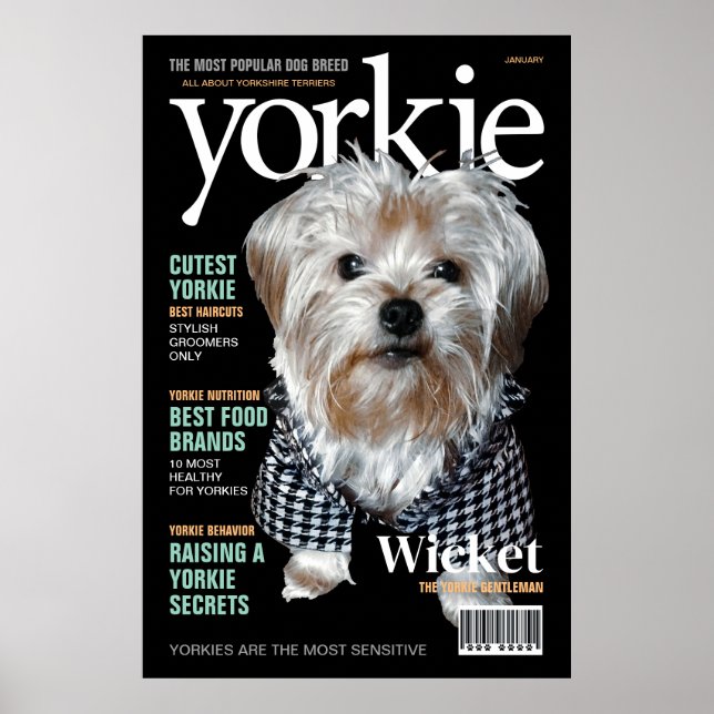 Personalise It! Yorkie Mag Poster (Front)