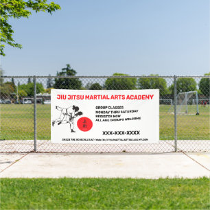 Personalise Jiu Jitsu Martial Arts School Business Banner