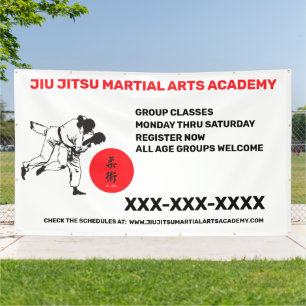 Personalise Jiu Jitsu Martial Arts School Business Banner