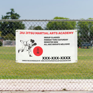 Personalise Jiu Jitsu Martial Arts School Business Banner