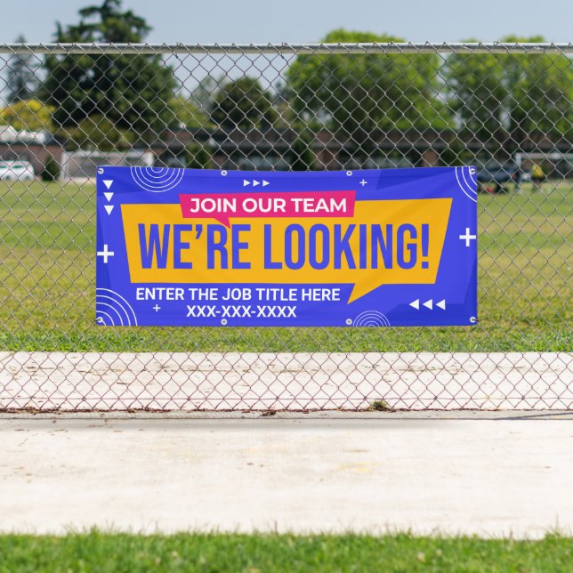 Personalise Join Our Team We're Looking  Banner (Insitu)