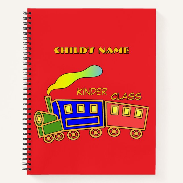 Personalise Kids Kinder Class Fun Sketch Scribble Notebook (Front)