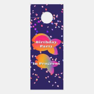 Personalise Kids Name Birthday Party Fish Door Hanger