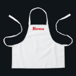 Personalise Kids White   Apron<br><div class="desc">Size: All-Over Print Apron, Small 24"x20" Whether you are cooking at home, hosting a summer BBQ, or creating arts & crafts- do so in style with our fully customisable aprons! Made of a top quality polyester, our fully sublimated designs will definitely make a great impression on your guests. Available in...</div>