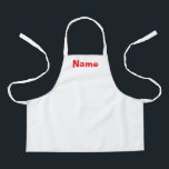 Personalise Kids White   Apron<br><div class="desc">Size: All-Over Print Apron, Small 24"x20" Whether you are cooking at home, hosting a summer BBQ, or creating arts & crafts- do so in style with our fully customisable aprons! Made of a top quality polyester, our fully sublimated designs will definitely make a great impression on your guests. Available in...</div>