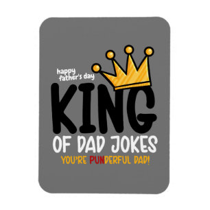 Personalise King of Dad Jokes Magnet