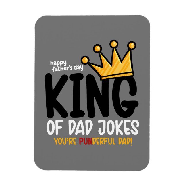 Personalise King of Dad Jokes Magnet (Vertical)