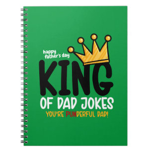 Personalise King of Dad Jokes Notebook
