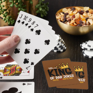 Personalise King of Dad Jokes Playing Cards