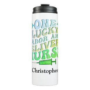 Personalise Labour & Delivery Nurse St Patrick's Thermal Tumbler