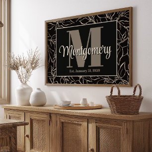 Personalise Last Name Print Anniversary Gift 