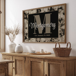 Personalise Last Name Wall Art Wedding Gift Idea