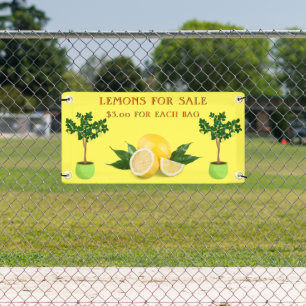 Personalise Lemons For Sale Fruit Stand Banner