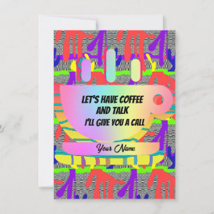 Personalise Let's Have Coffee And Talk Card