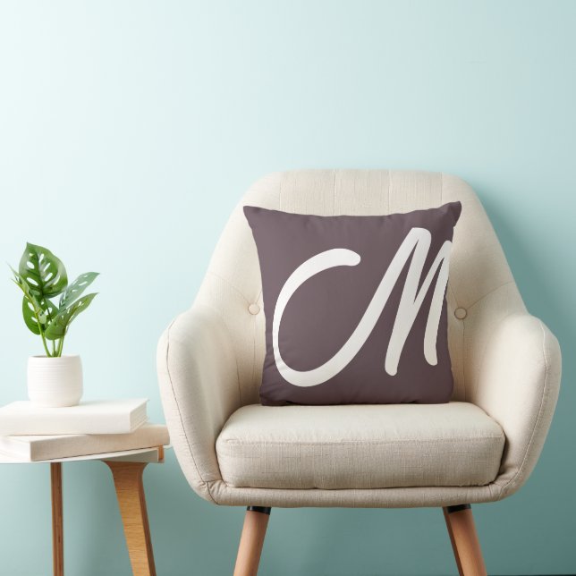 Personalise Letter Pillow Gift Ideas Purple (Chair)